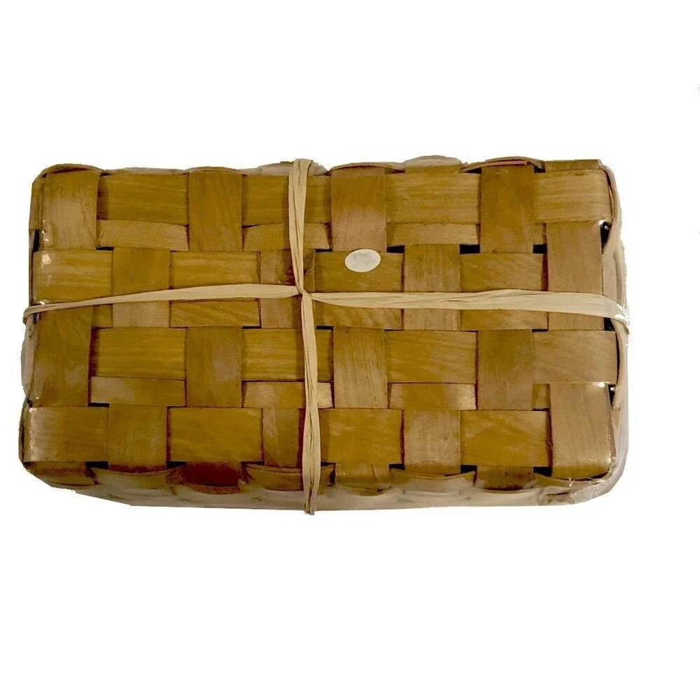 Guest Paper Napkin Holder Wicker Basket Bathroom Beach House 9.5x5.5x2